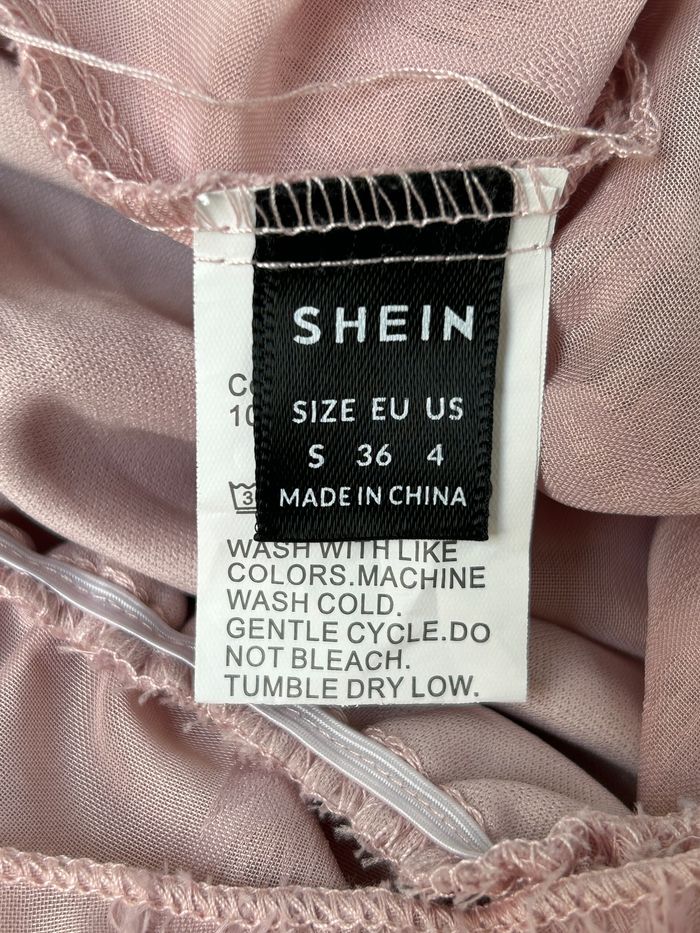 Tee-shirt à manches longues rose poudré Shein - Taille S - photo numéro 4