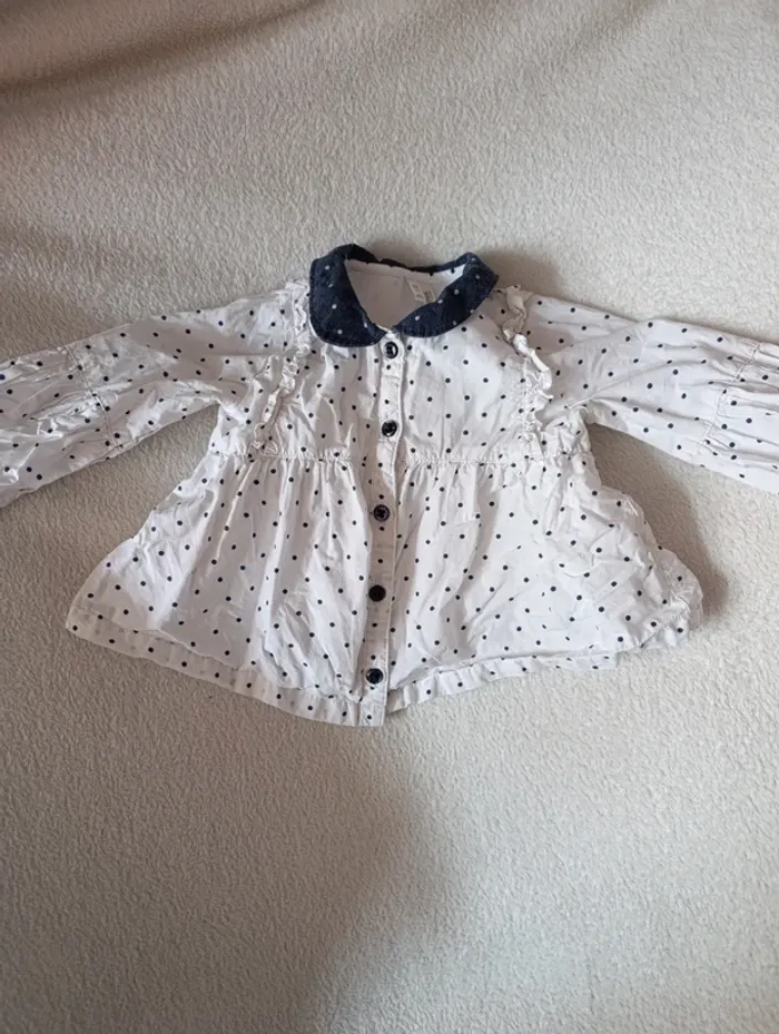 Chemise tunique bébé fille orchestra 6 mois