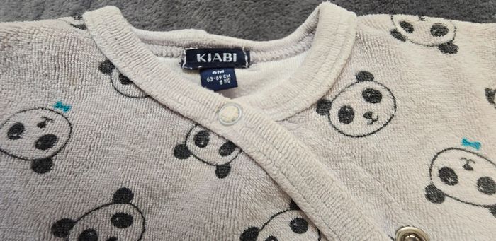 Pyjama effet velours motif panda Kiabi 6 mois