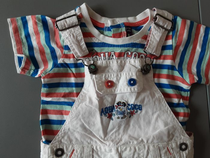 Ensemble salopette tshirt - photo numéro 2