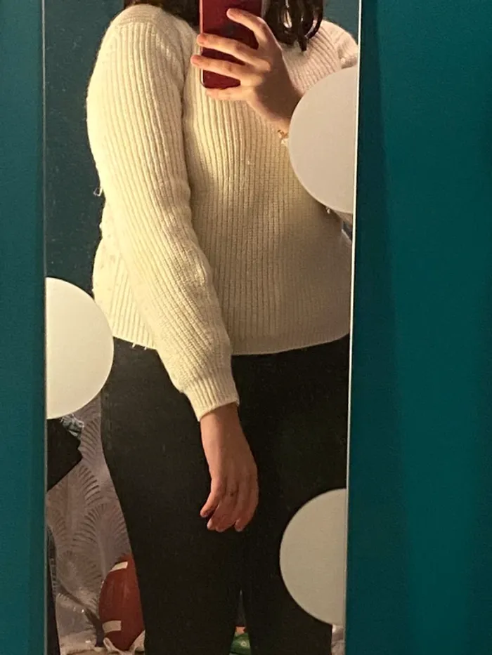Pull blanc - photo numéro 3