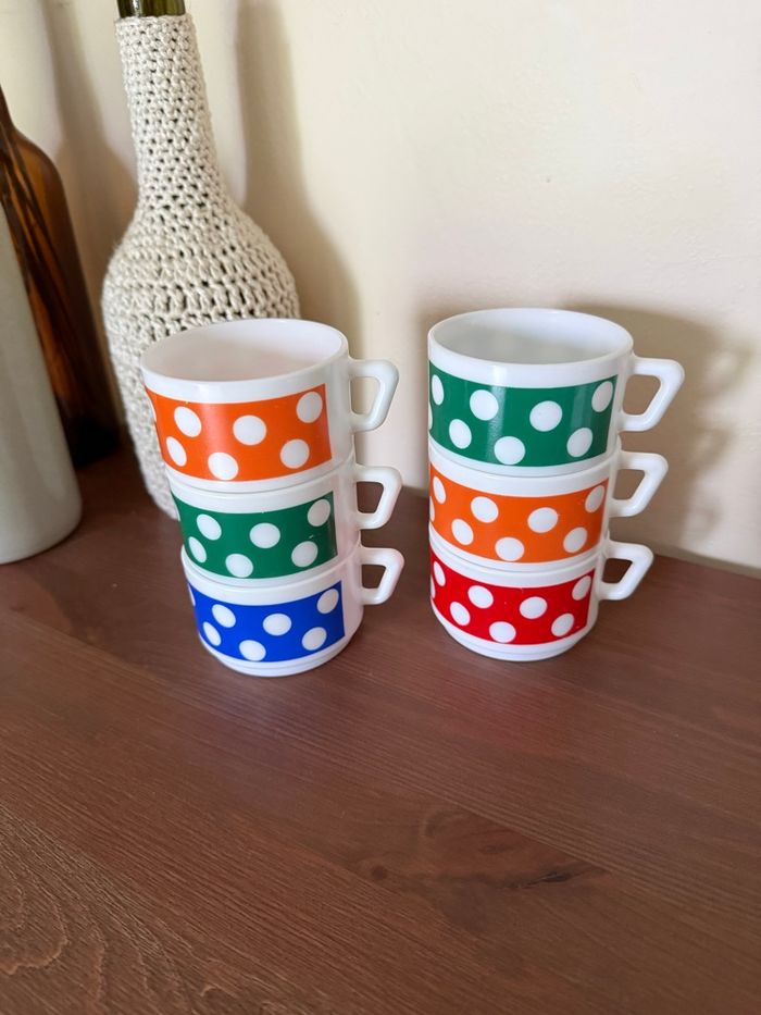Tasses Polka - Vintage - photo numéro 4
