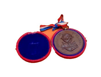 Médaille XIXème en cuivre dans son écrin Certificat d' Etudes