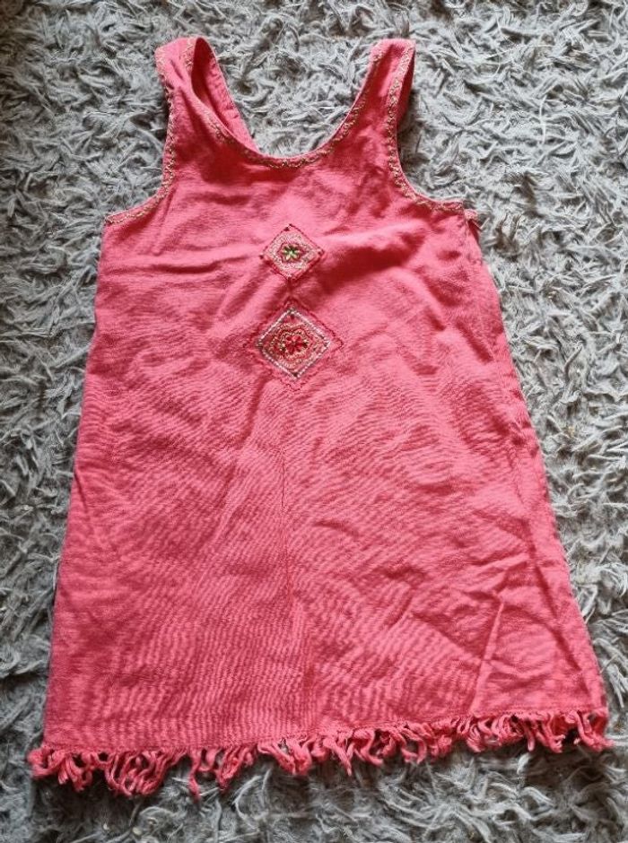 Robe salopette rose 3ans