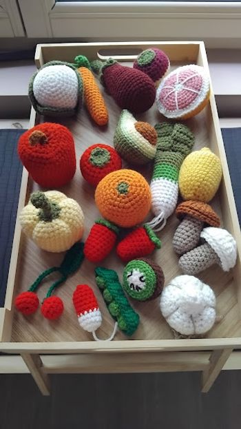 lot de dinette au crochet