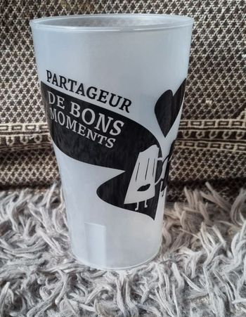 Grand verre plastique publicitaire V&B 50cl