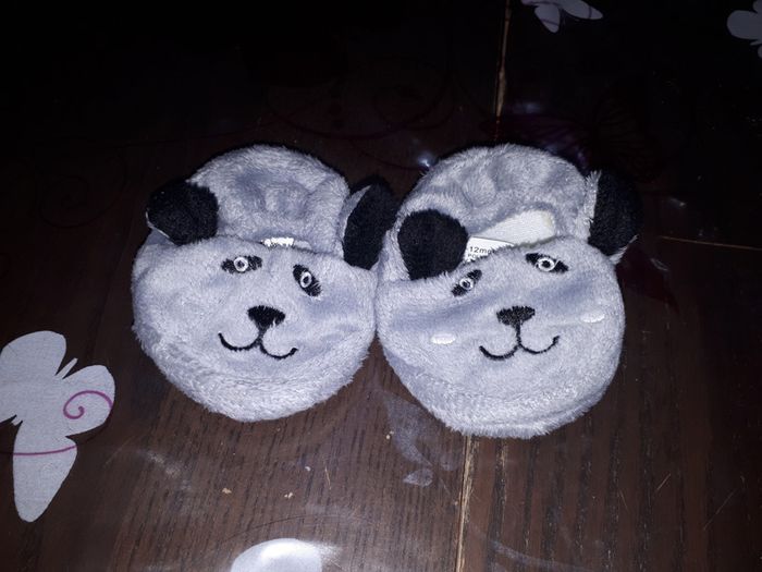 Chaussons naissance ours / panda - photo numéro 3
