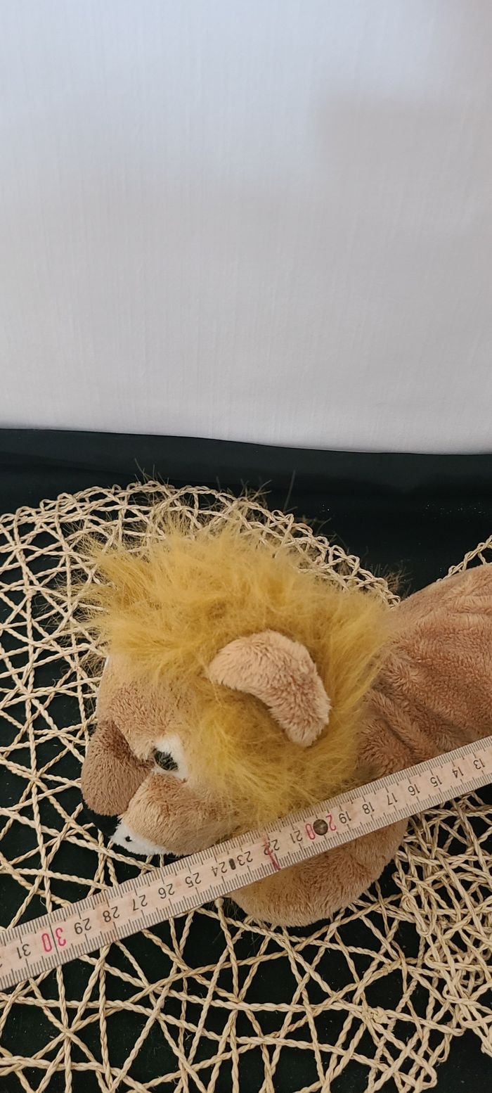 doudou lion corps souple couché - photo numéro 2