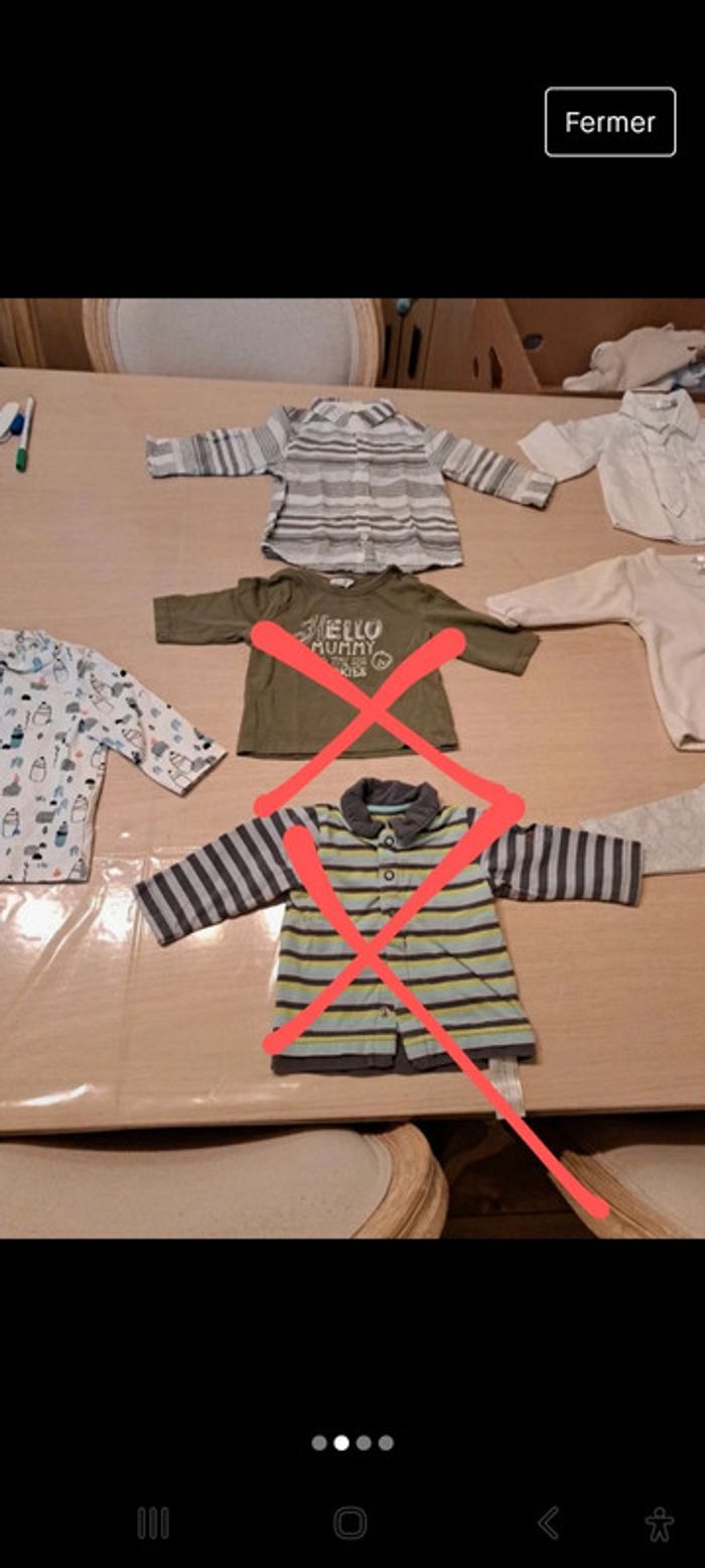 Lot 3 hauts manches longues garçons 3 mois - photo numéro 3