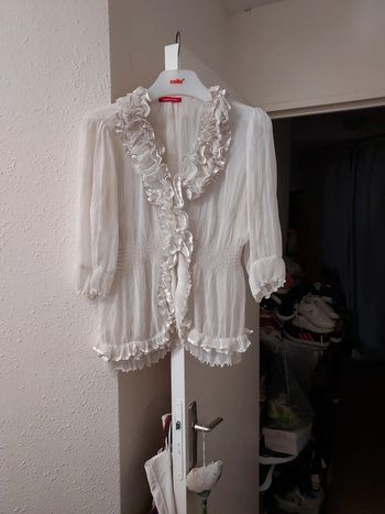 Blouse transparente manches 3/4 XL