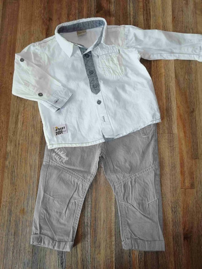 Ensemble garçon 12 mois pantalon et chemise enTbe - photo numéro 4