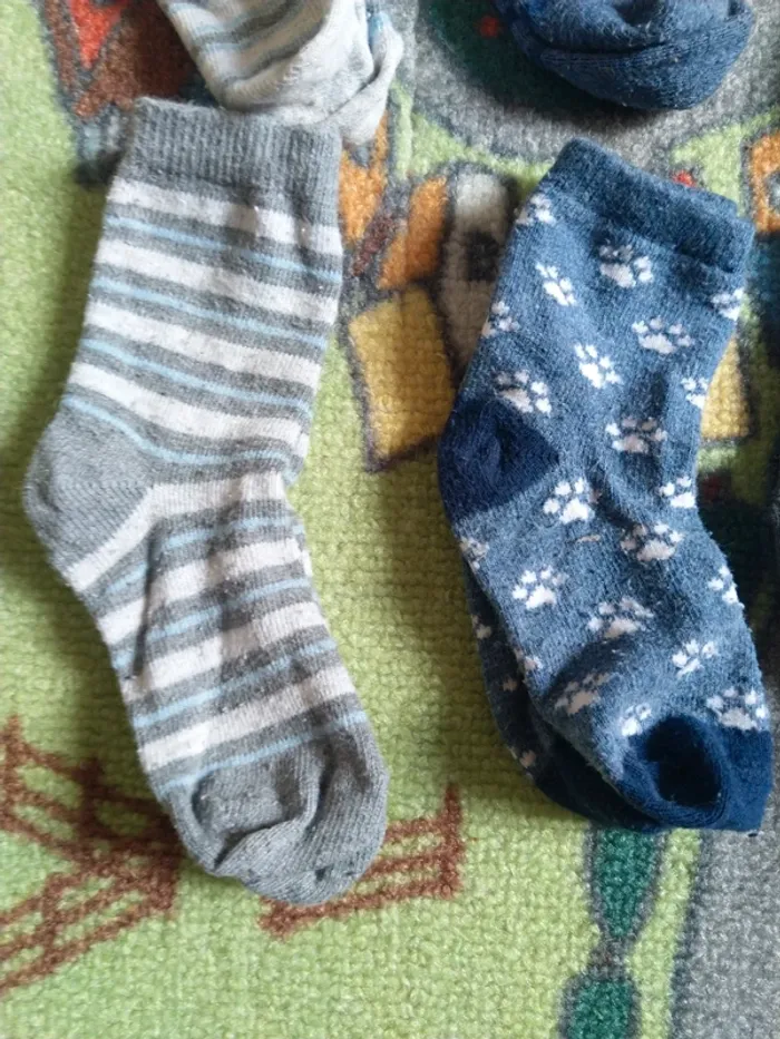 Lot 12 paires de chaussettes diverses marque, taille 18-20 / 19-22 - photo numéro 2