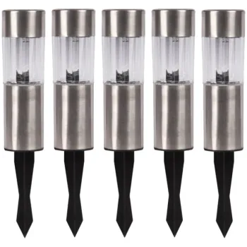 X5 Lampe de jardin solaire Lampadaire LED avec capteur Solaire Neuf