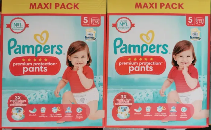 2 paquets de couches Pampers Premium Protection Pants (T5)