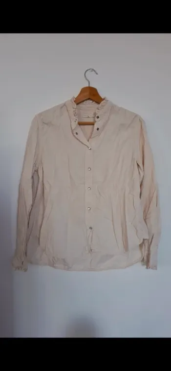 Superbe chemise en velours beige Janne Mill - Modèle LILI taille M