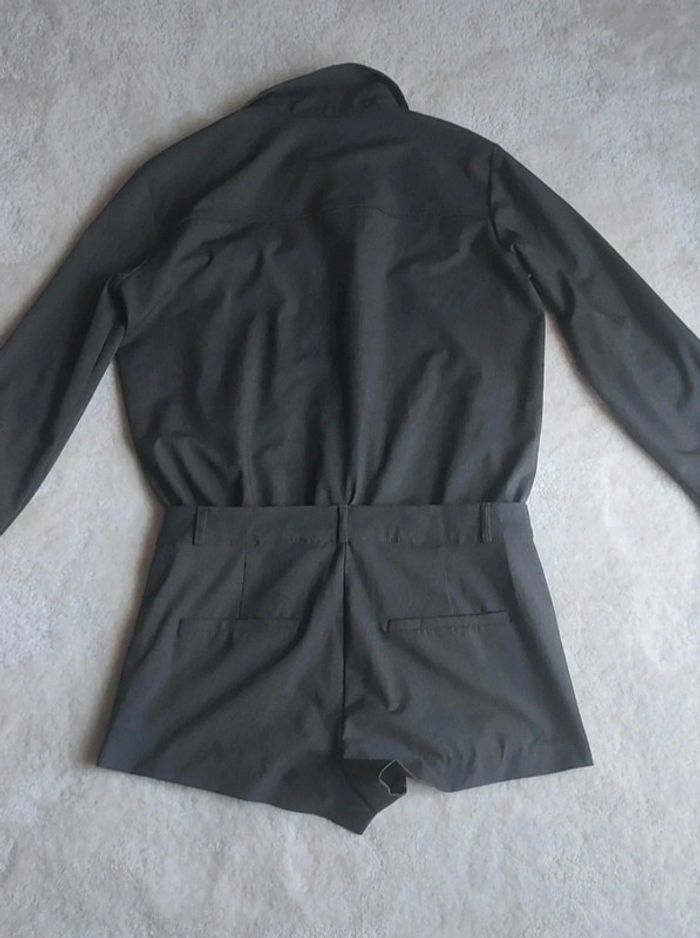 Magnifique combinaison short chemisier Zara gris S - photo numéro 10