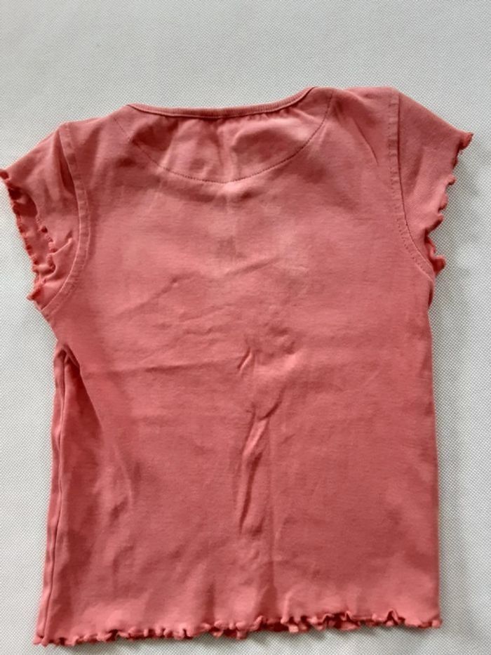 T shirt manches courtes corail