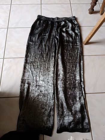 Pantalon fluide argenté