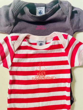 Lot bodies petit bateau - 3 mois