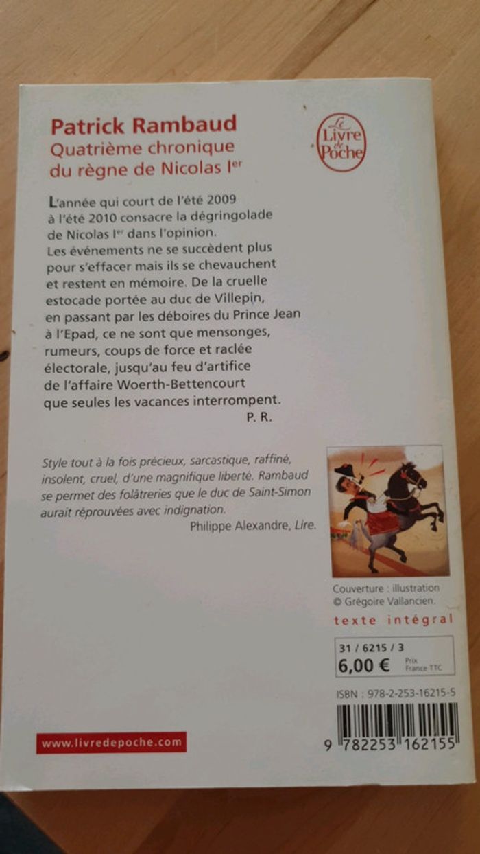 Livre Patrick Rambaud règne de Nicolas 1er - photo numéro 2