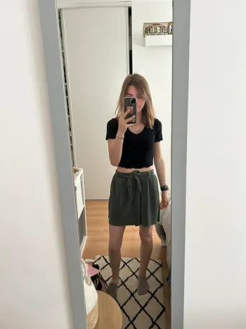 Short plissé vert Kiabi