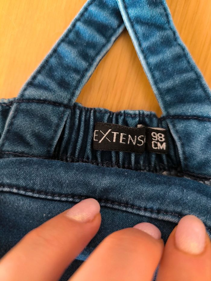 Robe salopette en jean taille 3 ans - photo numéro 3