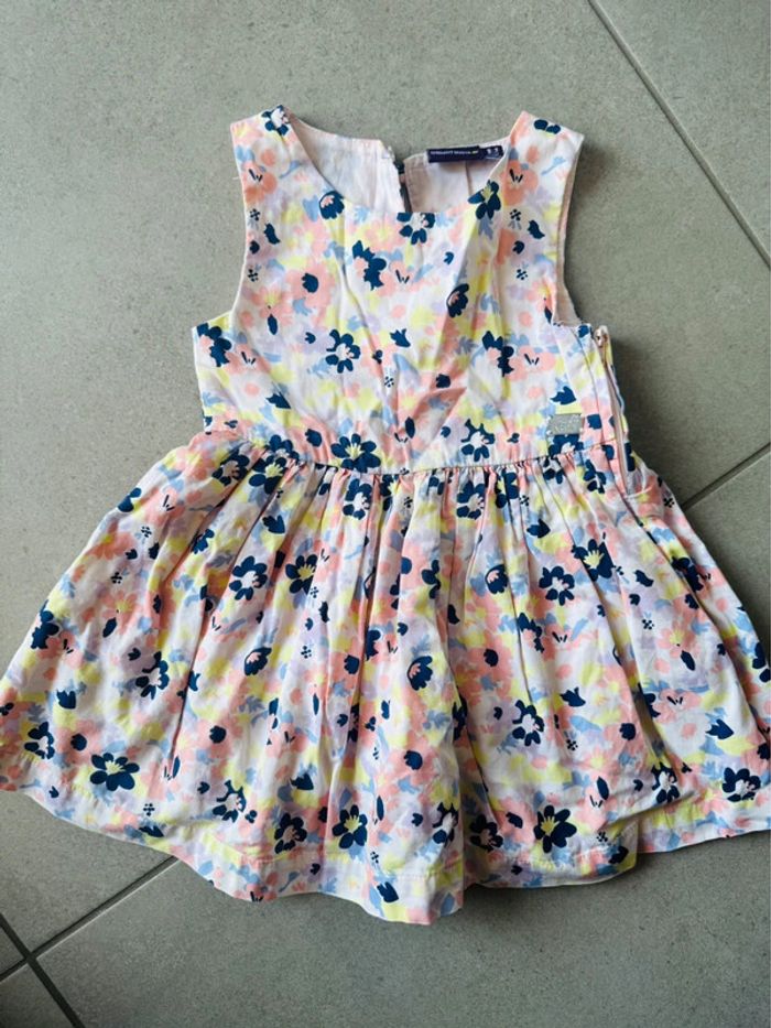 Robe à fleurs 2 ans sergent major fleurs rose - photo numéro 3