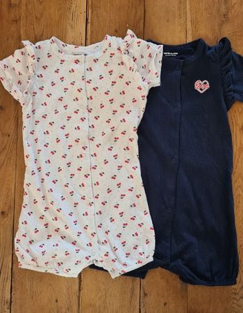 2 pyjamas manches courtes