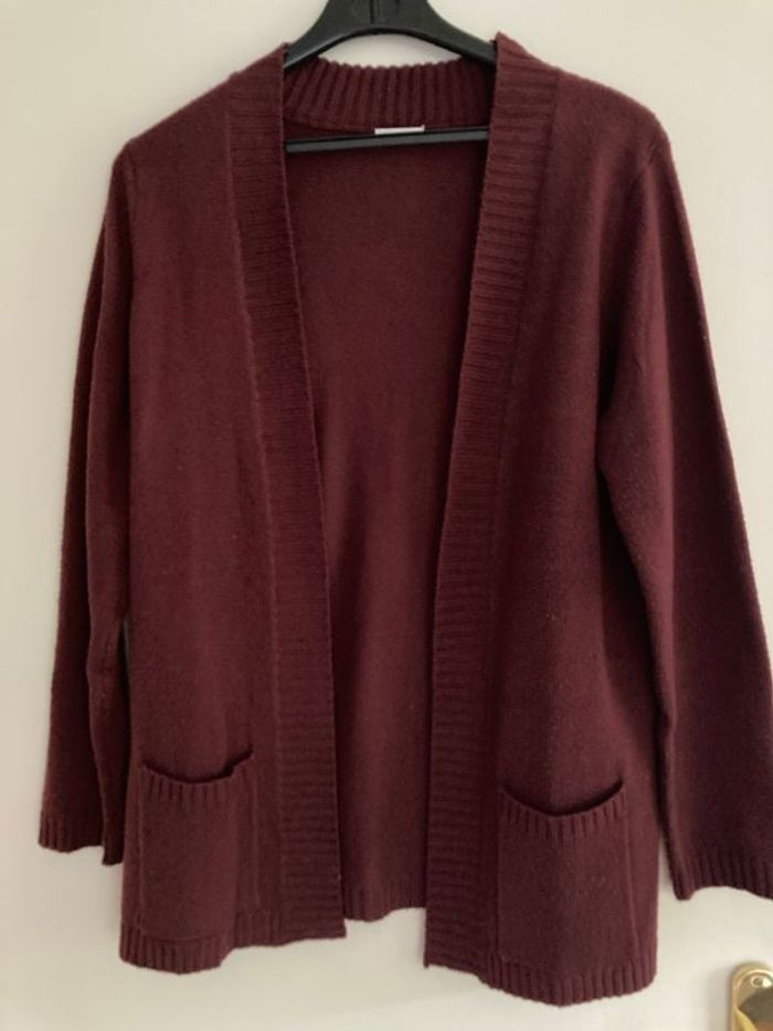 Gilet bordeaux Damart ouvert