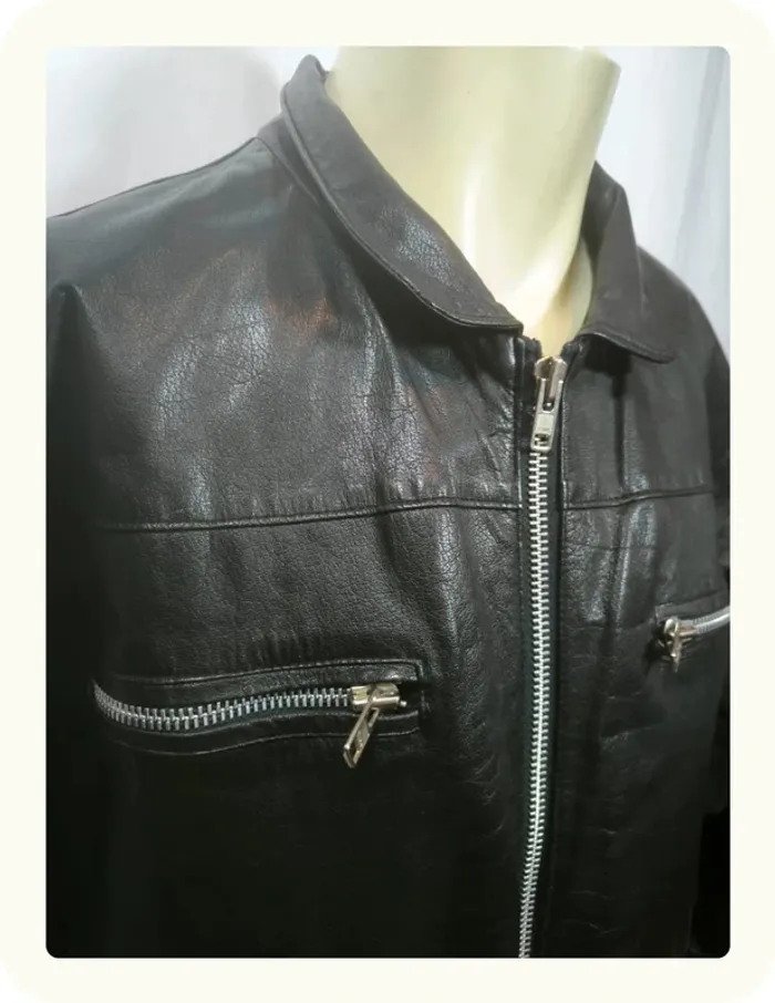 Blouson cuir homme Taille XL 42 - photo numéro 4