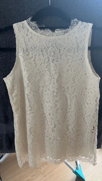 Haut Pimkie dentelle - Blanc cassé - XS