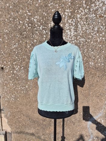 Top en mailles T.40