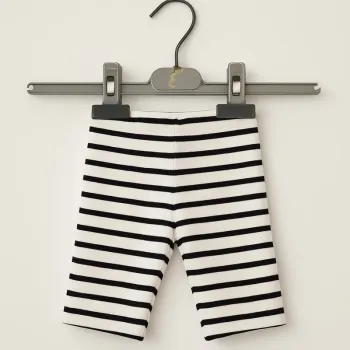 Legging rayé noir et blanc – Sable et Mer – 6 mois