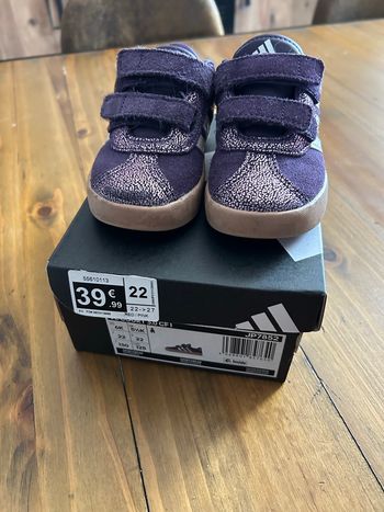 Basket adidas violette vl court taille 22