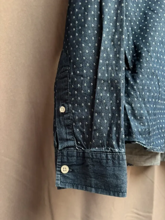 Chemise manche longue CrossHatch Ser55, chemise en jean, chemise homme jeans - photo numéro 4