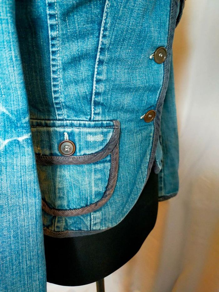 Veste en jean vintage Benetton – Femme – Taille S/M - photo numéro 5