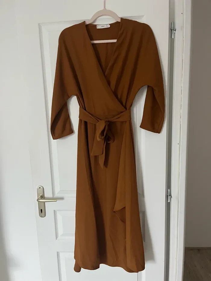 Robe longue camel