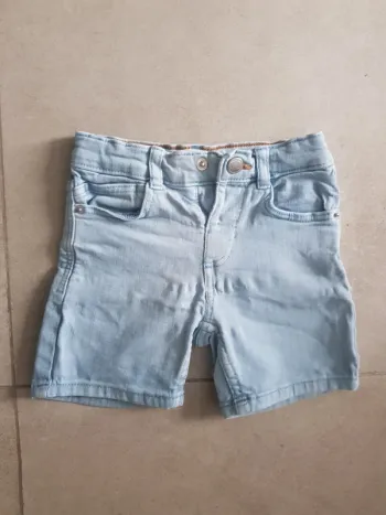 Petit short jean élastique 12-18 mois garçon