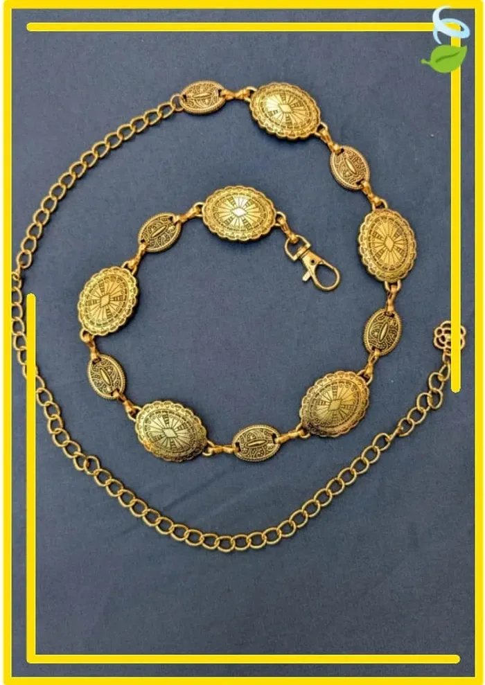 Ceinture dorée vintage ajustable – Esprit bohème et chic - photo numéro 4