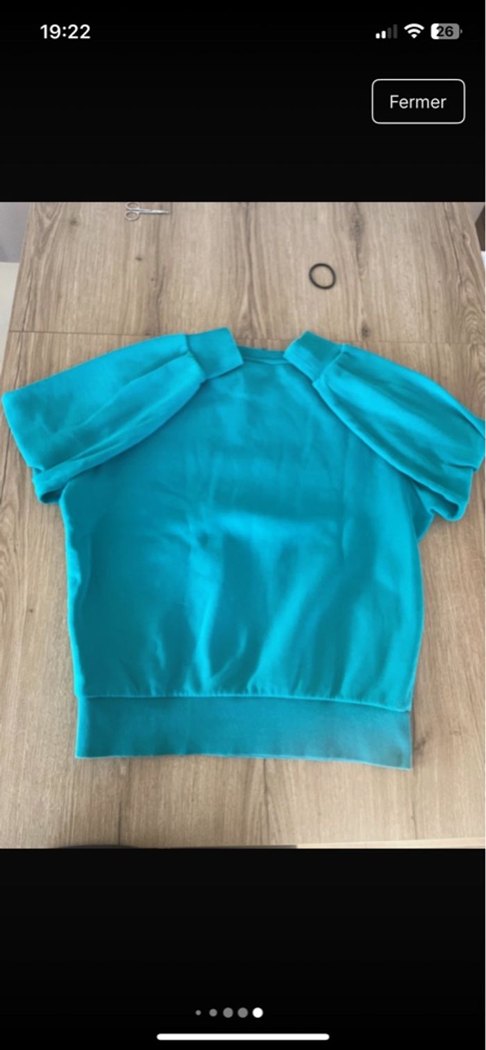 Sweat Superdry bleu turquoise - Taille L - photo numéro 2