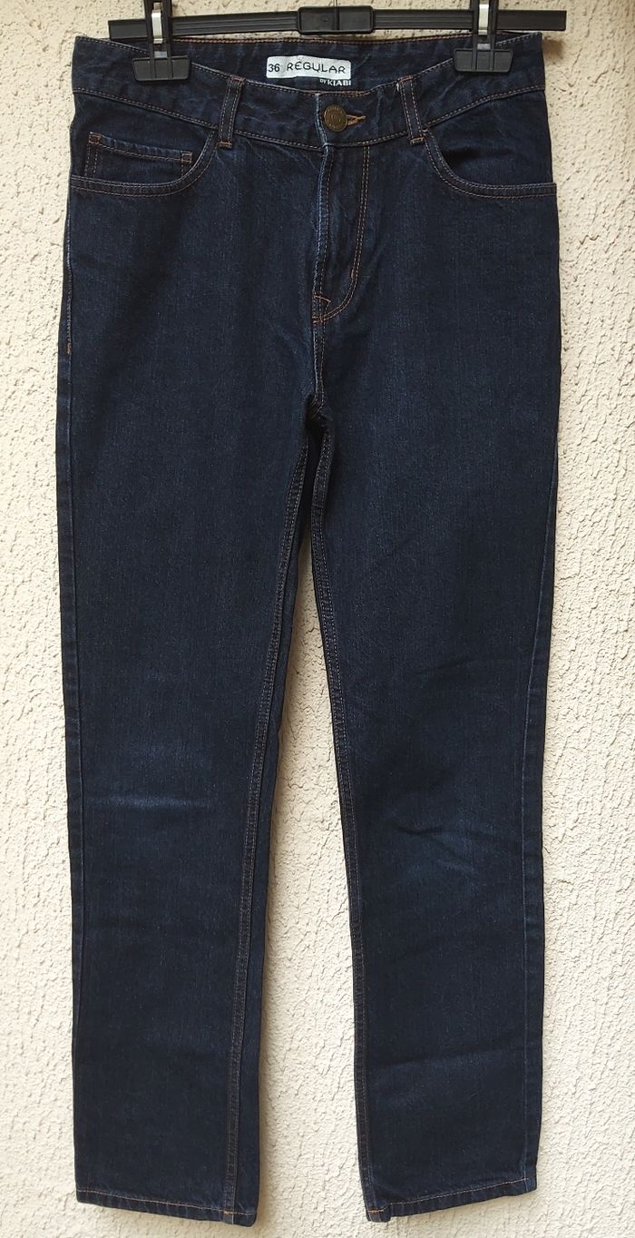 Pantalon jean bleu foncé garçon, taille 36 ,REGULAR  " KIABI "