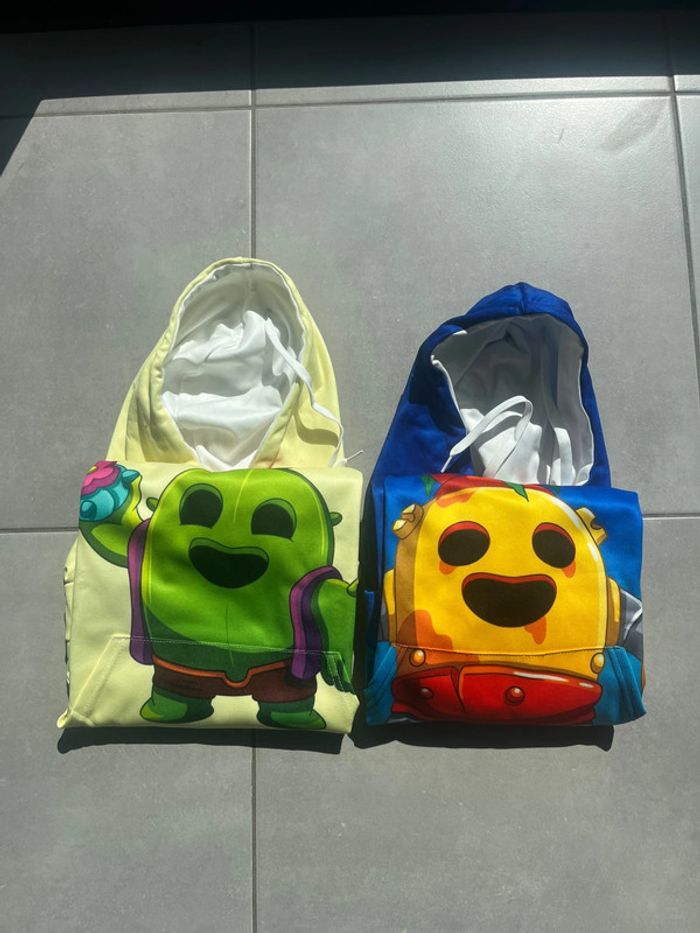 Lot 2 sweat à capuche Brawl Stars Spike