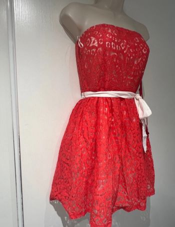 Robe bustier Naf Naf orange, dentelle taille S/36