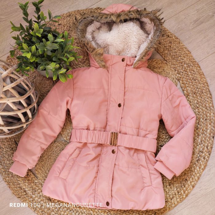 🌸 Parka Doudoune Rose Poudré – Taille 4 Ans / 104 cm – Très Bon État - photo numéro 2