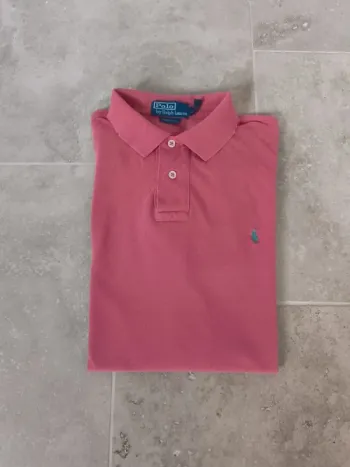 Polo Ralph Lauren homme taille L rose mauvais état, voir photos