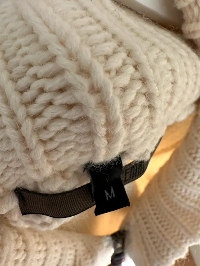 Cardigan torsadé beige taille M – Style cosy et élégant - photo numéro 8