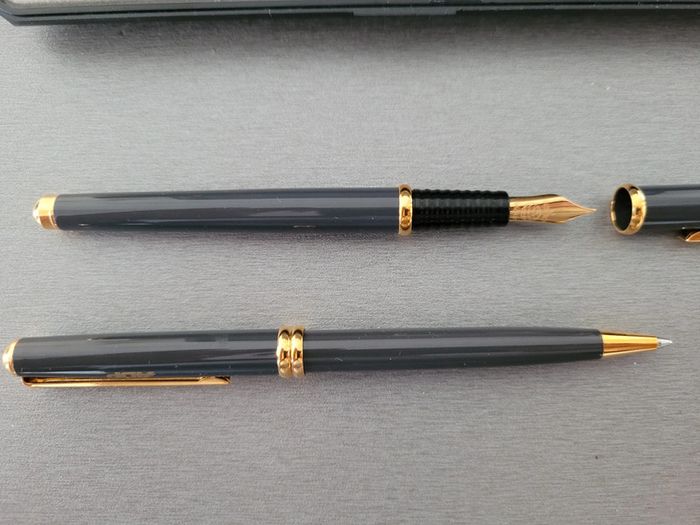 Vintage coffret neuf stylo plume et bille inoxcrom sakyo - photo numéro 3