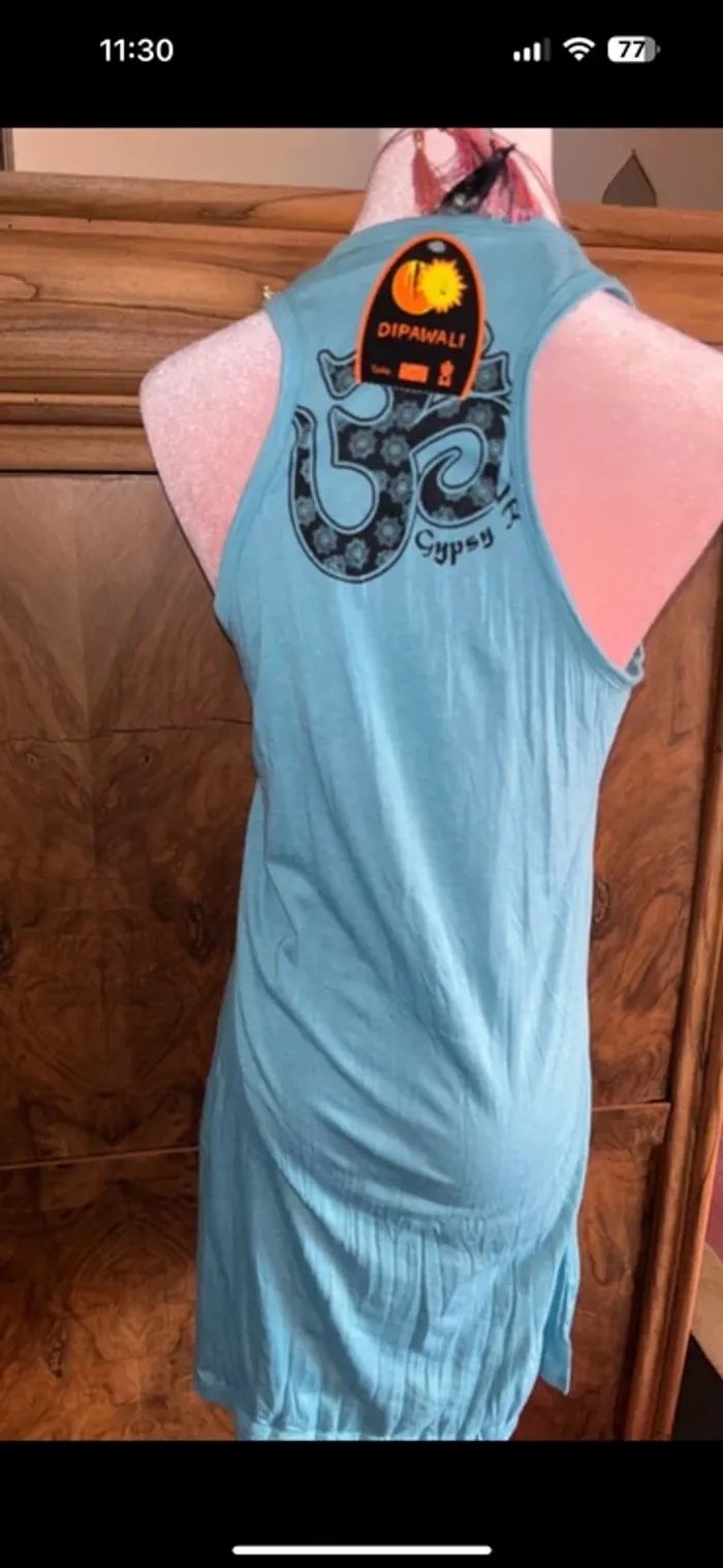 Robe légère coton artisanale débardeur - photo numéro 5