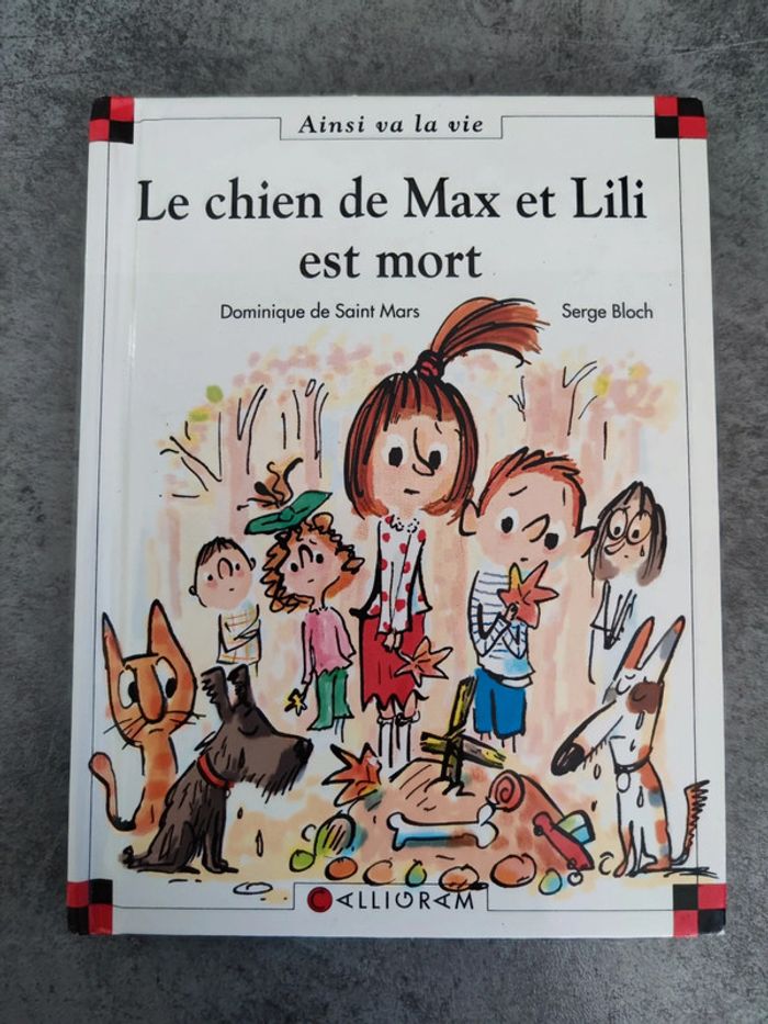 Livre jeunesse ainsi va la vie - le chien de max et Lili est mort