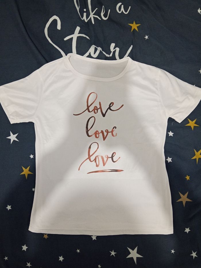 T-shirt blanc "love" _ T.L